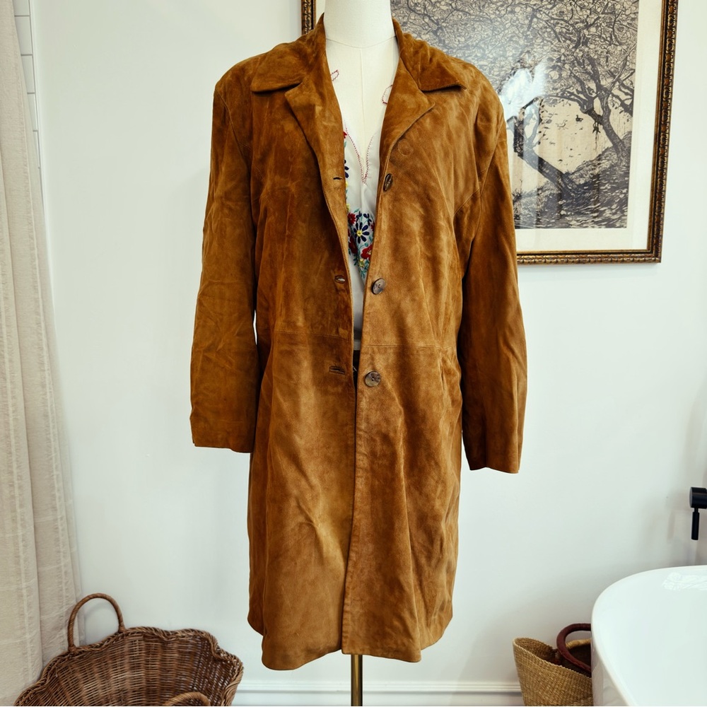 ✨ VINTAGE 1970s suede leather jacket